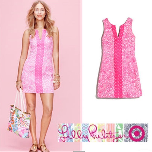 Lilly Pulitzer See Ya Later Pink Shift Dress - Picture 1 of 11